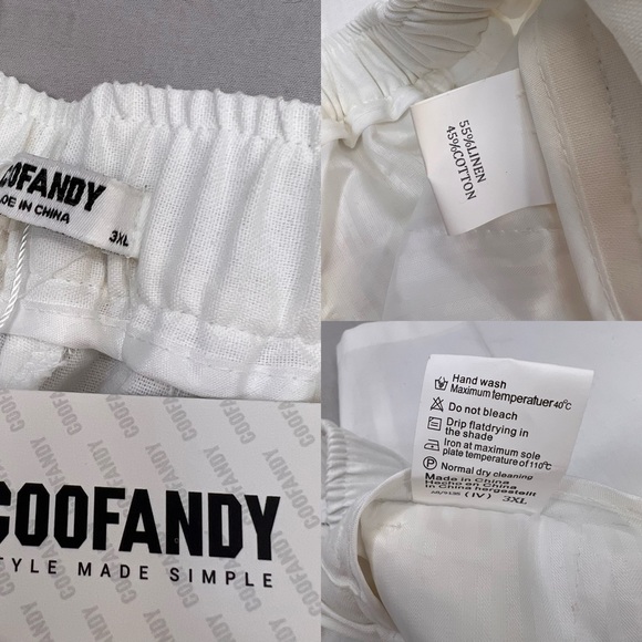 NWT Men's Casual Pants Lightweight Drawstring Beach Pants Elastic Waist SIZE 3XL - Picture 13 of 17